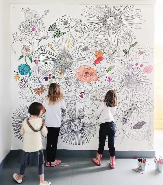 自家门口墙绘,一家房子墙绘