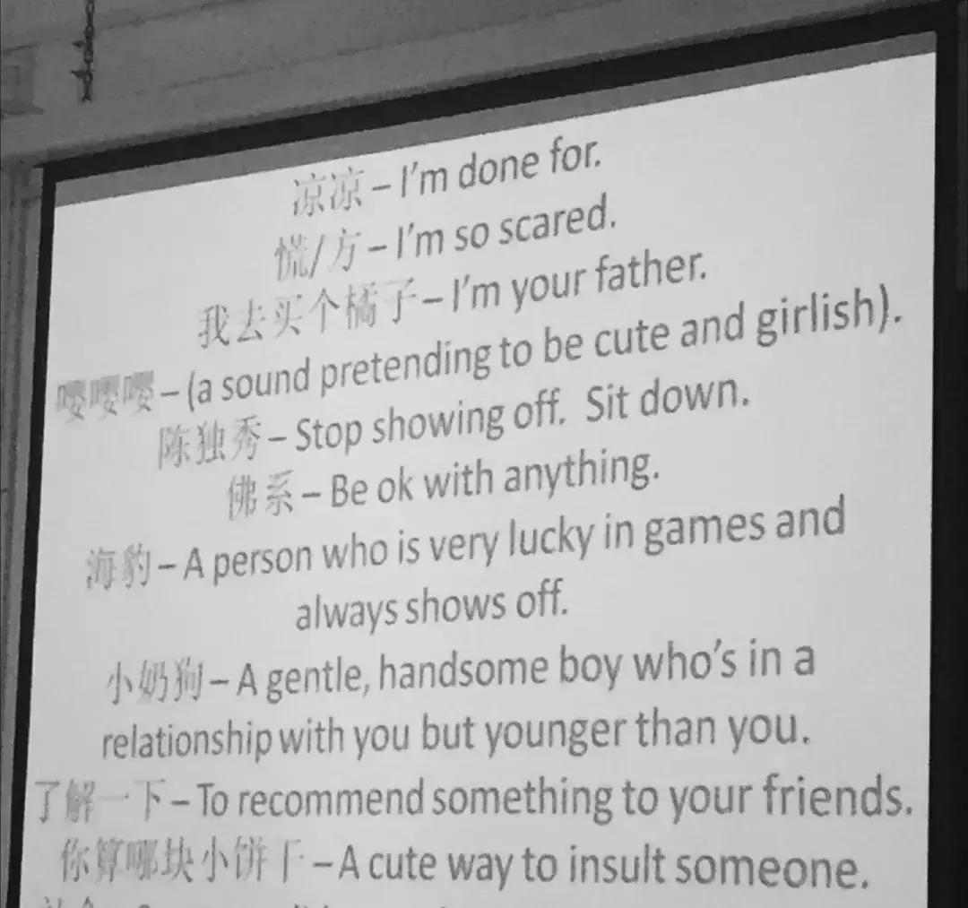 2019年网络十大流行语英译,网络流行语大全及翻译