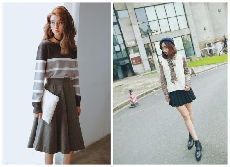 百褶裙层次感,百褶结合的裙子