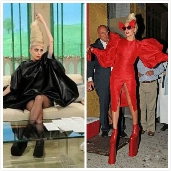 ladygaga穿裙子造型,ladygaga穿豹纹裙