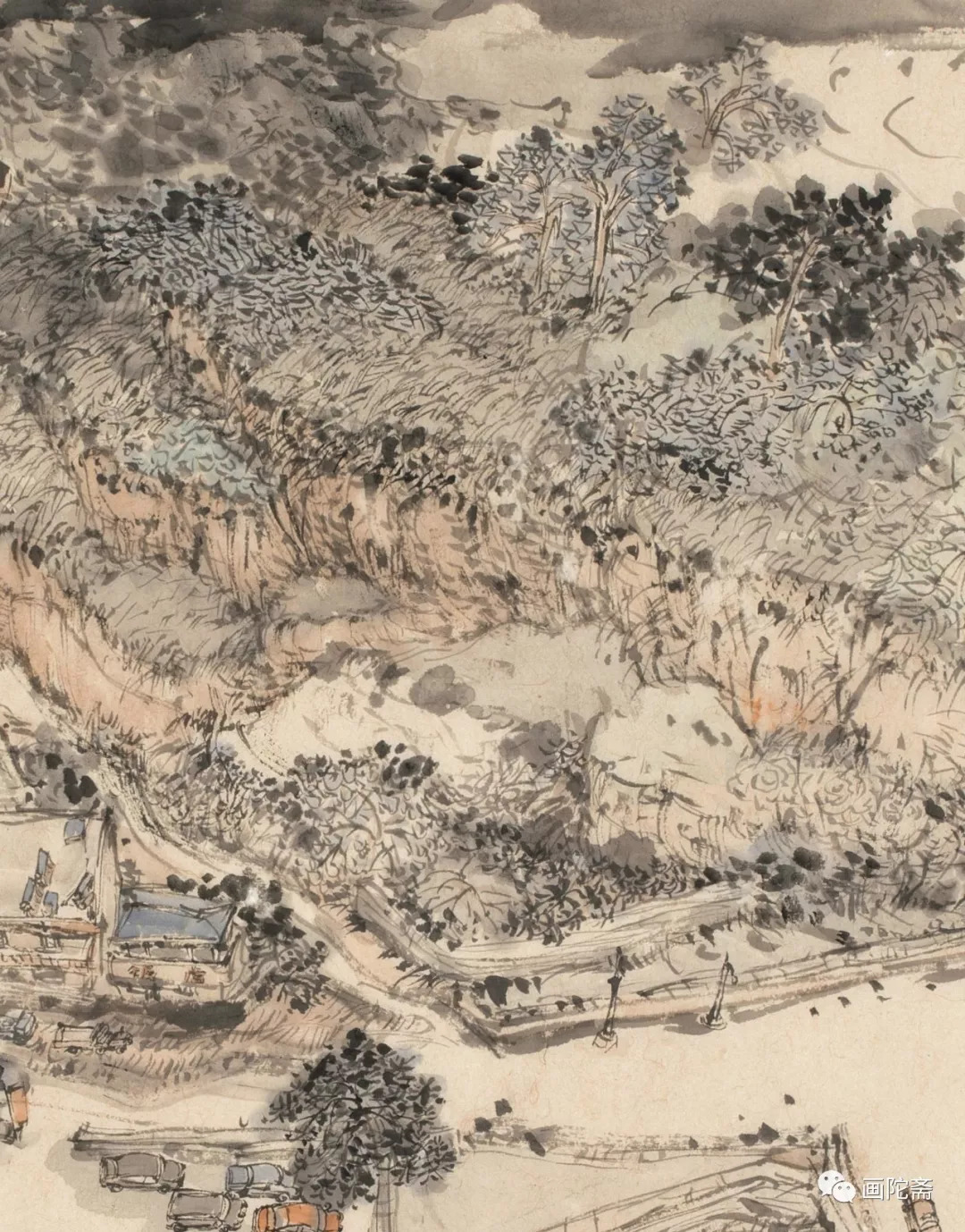 艾国山水画创作视频,艾国山水画工作室