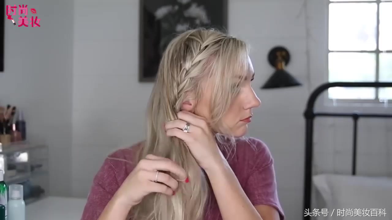 法式刘海麻花辫怎么扎好看,盘发教程之复古法式麻花辫