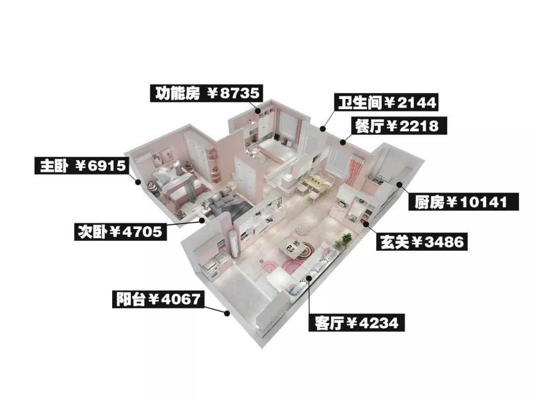 暖色系新中式轻奢混搭设计,中西混搭风格的设计