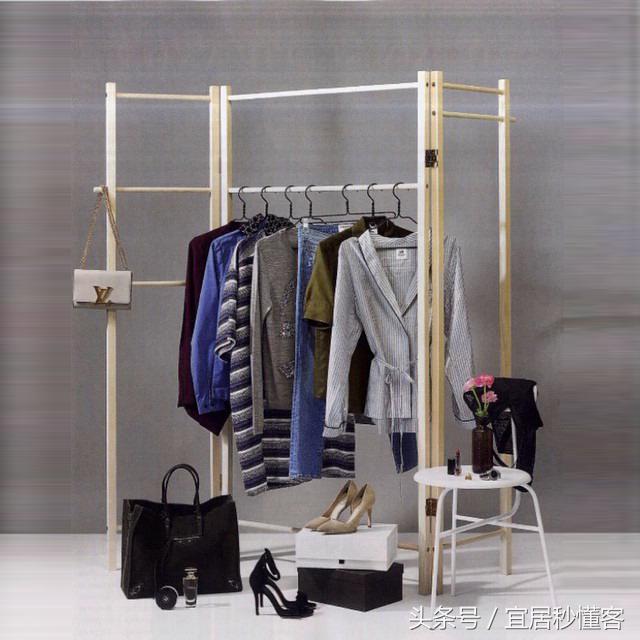 可移动衣帽架落地卧室网红款1.2米,衣帽架小户型设计