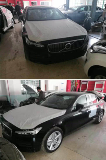 偶遇6台奔驰运损车,沃尔沃s90事故修复二手车出售