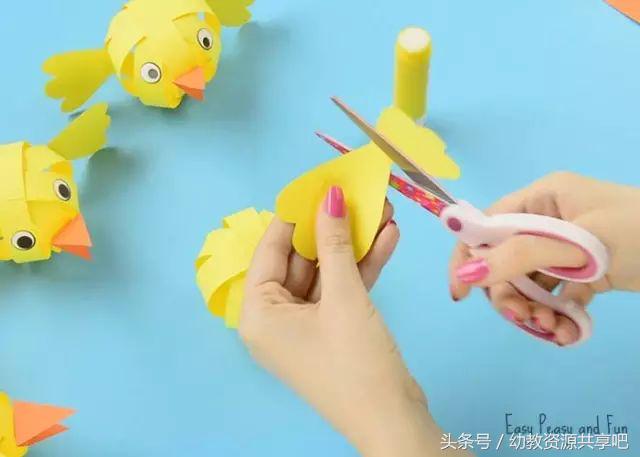 用彩色纸条制作手工卡纸,超简单卡纸手工特别好看