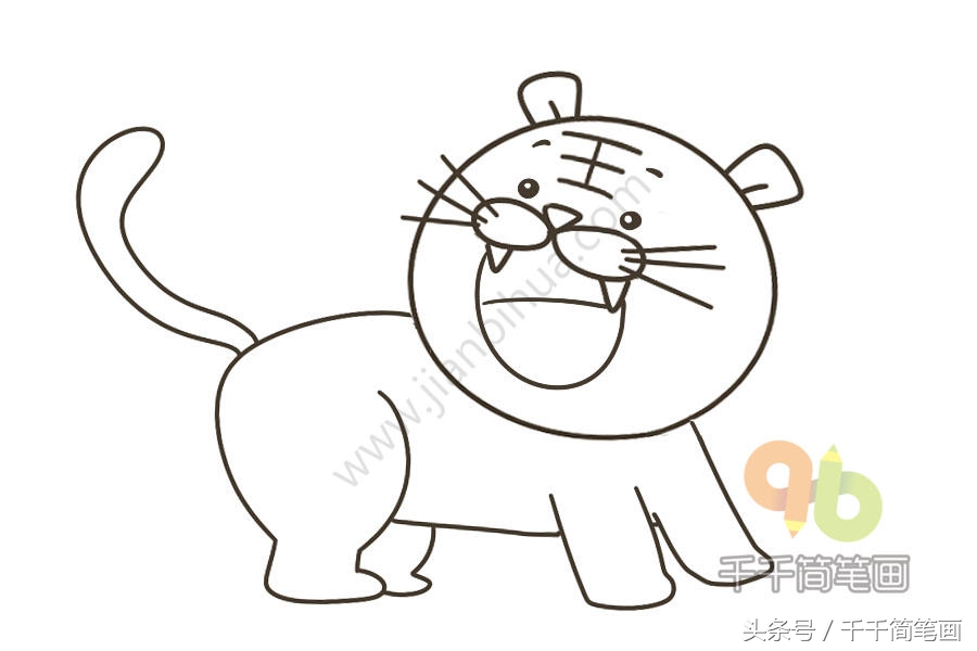 动物园大门简笔画简单又好看,动物园里的熊简单又帅气简笔画