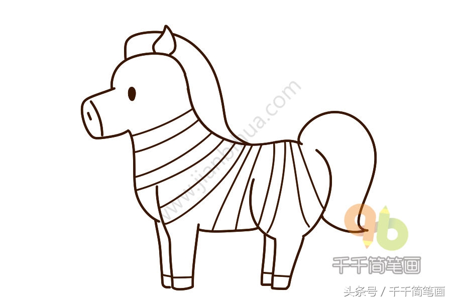 动物园大门简笔画简单又好看,动物园里的熊简单又帅气简笔画