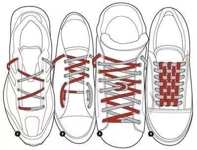 圆绳鞋带系法慢动作教程,鞋带的24种系法运动鞋