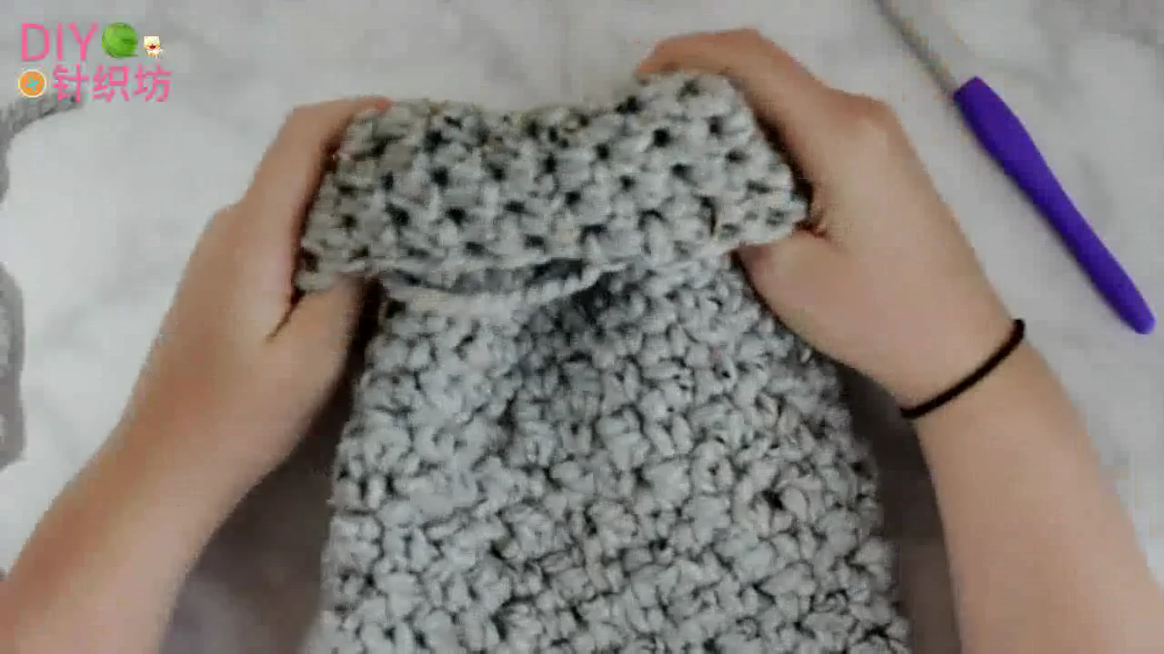 「时尚针织」平针钩织保暖长筒毛线袜