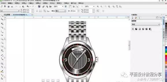 coreldraw表盘怎么制作,用coreldraw画手表