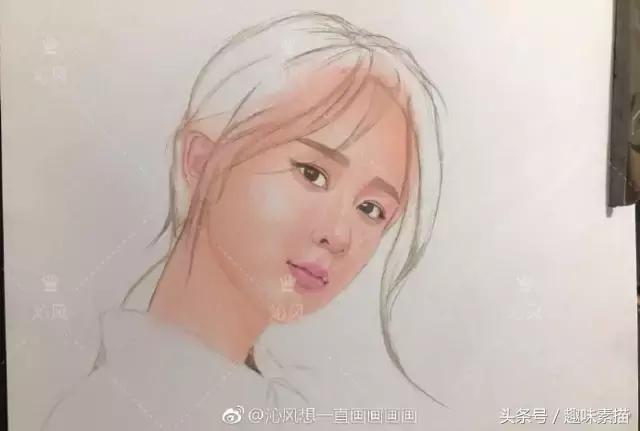 赵丽颖彩铅手绘清晰,赵丽颖彩铅画教程简单
