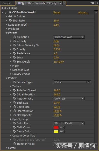 cc粒子世界特效英文,ae炫酷三维特效