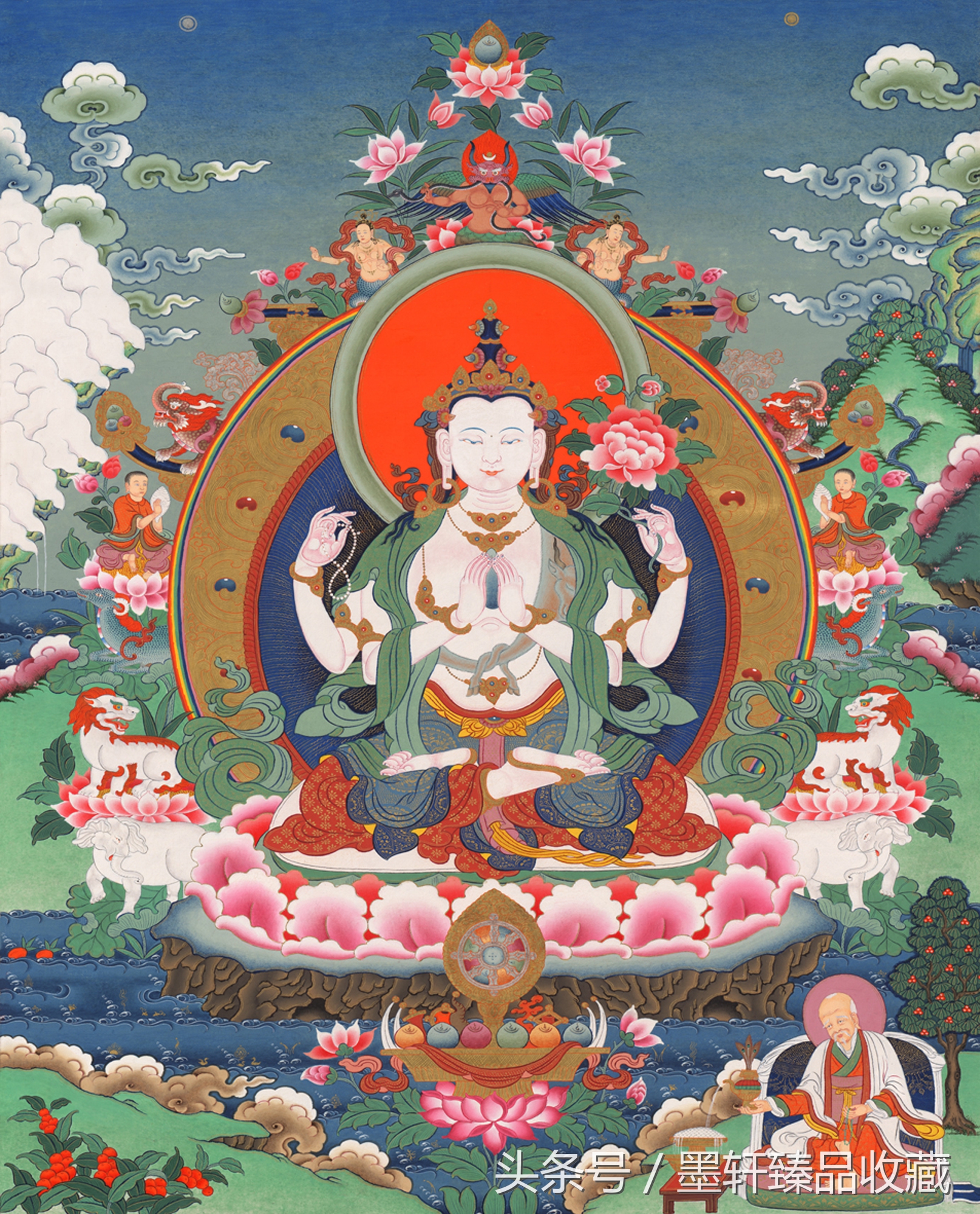 精品唐卡高清图文殊,唐卡古画入门教学视频