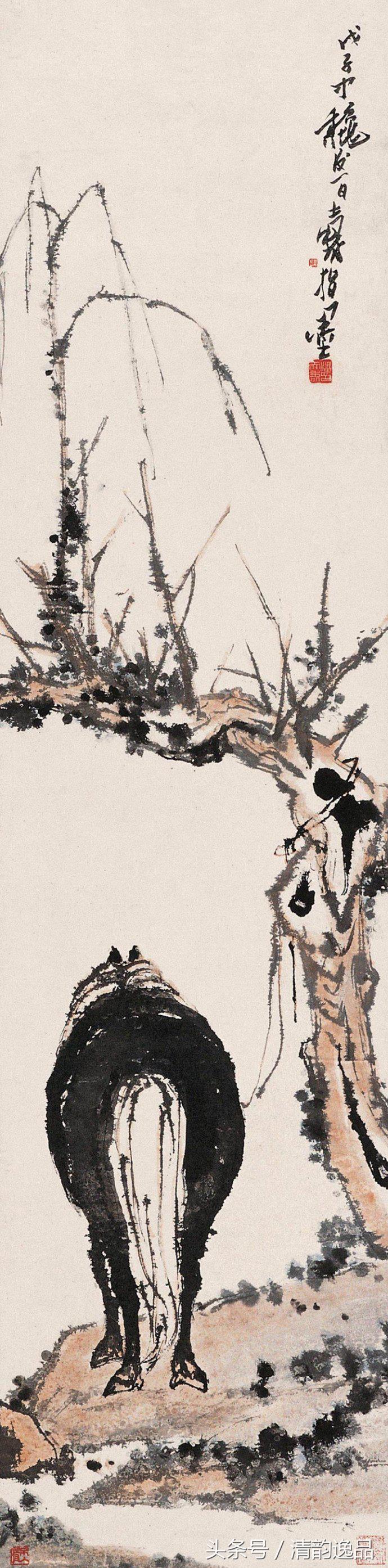 潘天寿花鸟真迹一百幅大赏,潘天寿山水画名作欣赏