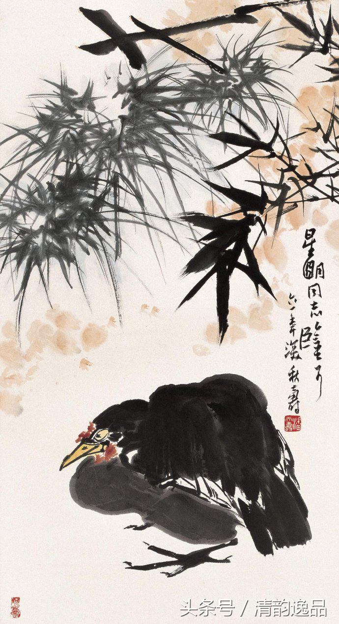 潘天寿花鸟真迹一百幅大赏,潘天寿山水画名作欣赏