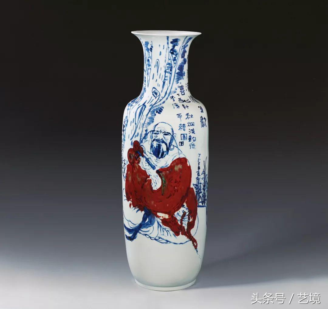 古涧一枝梅原文,梅兰竹菊手绘釉上彩瓷板画