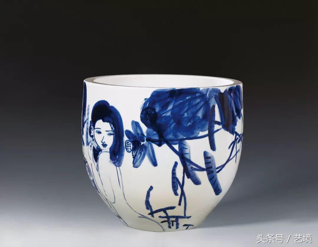 古涧一枝梅原文,梅兰竹菊手绘釉上彩瓷板画