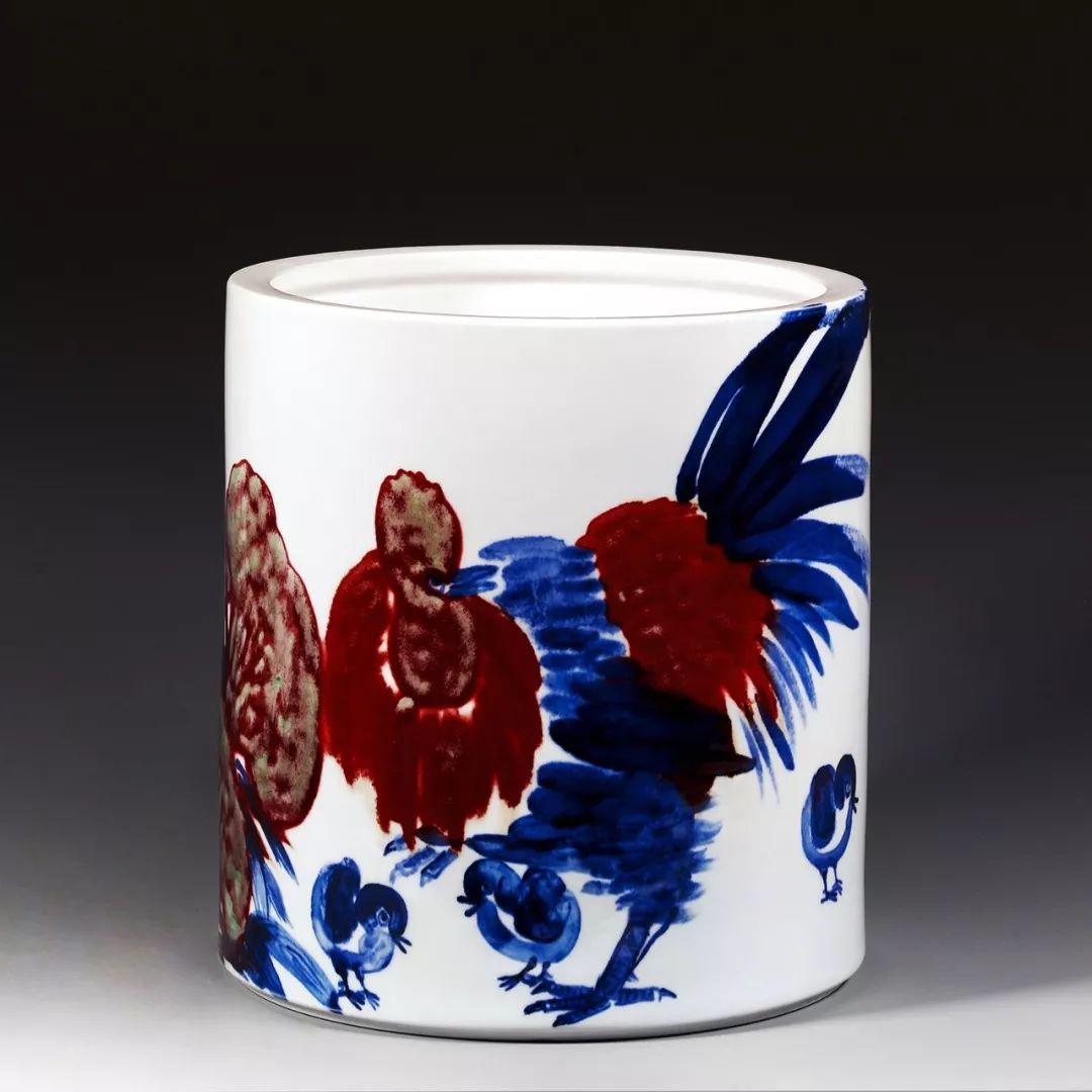 古涧一枝梅,梅兰竹菊手绘釉上彩瓷板画