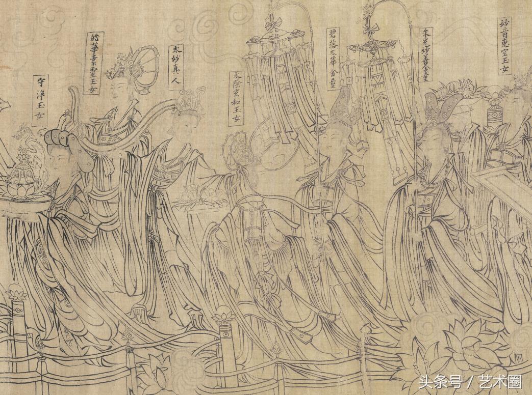 汉桥话画：武宗元《朝元仙仗图》宋代最高成就的白描作品