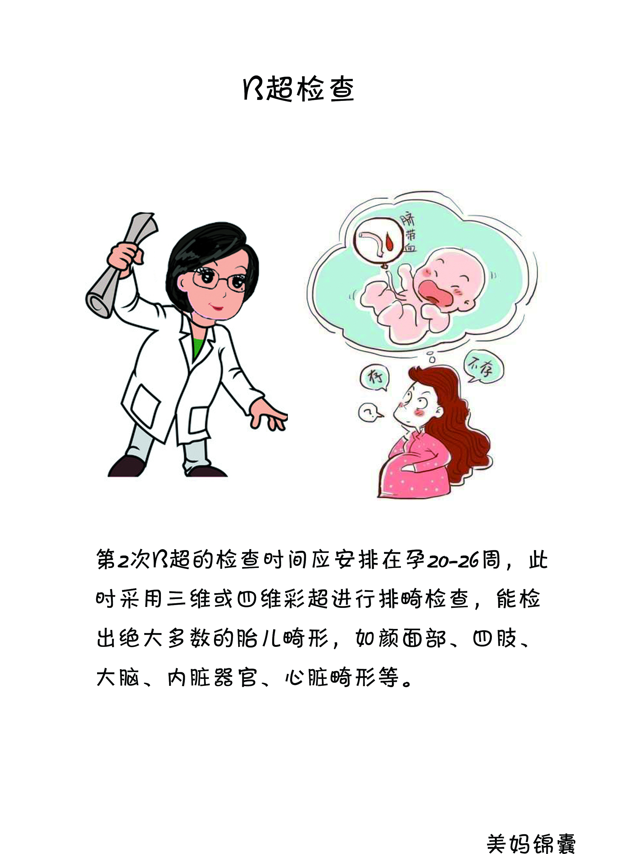 孕期第几周做B超,孕期脑积水一般b超能检查出来吗