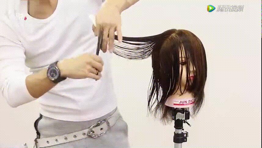 零基础剪长碎发最快的方法,粗头发怎样剪自然的碎发