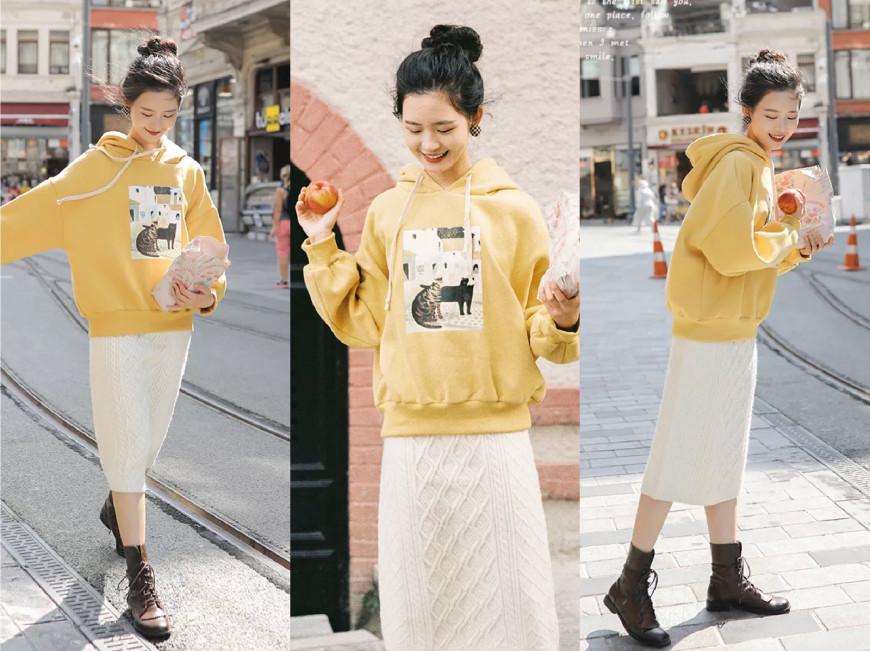 卫衣短靴今年秋冬最in穿搭,卫衣搭短靴冬款