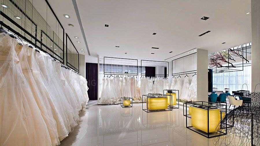 婚纱店专卖店设计效果图,婚纱店铺设计效果图