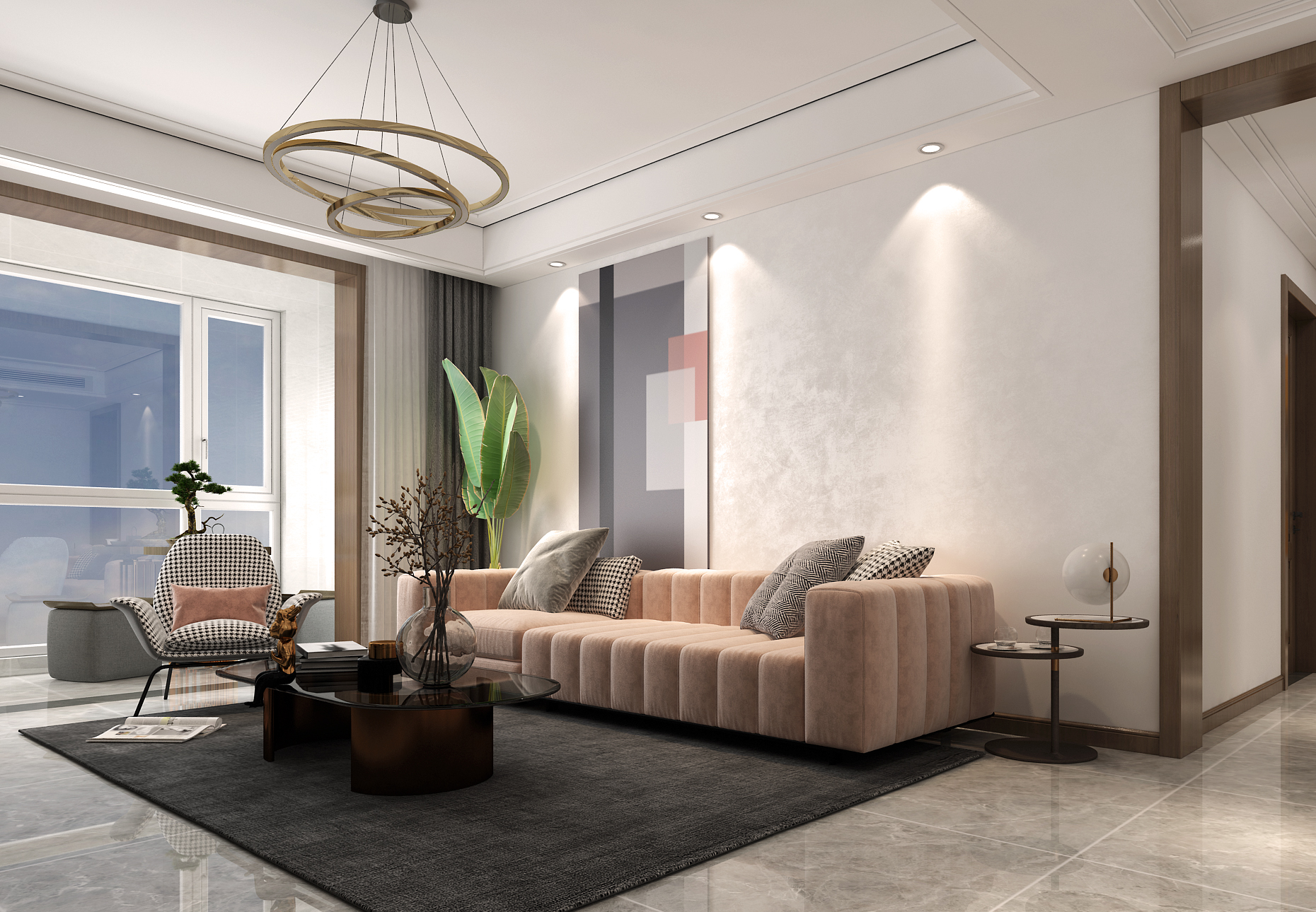 济南市万泰装饰历城区鲁能泰山七号120平现代轻奢风格案例