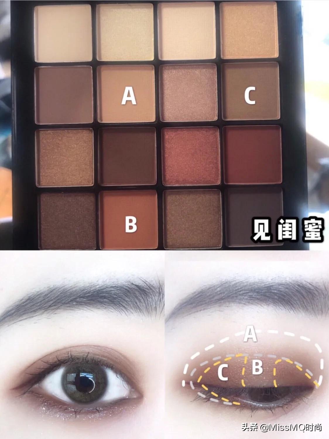 nyx乌托邦40色眼影盘手臂试色,nyx16色眼影盘
