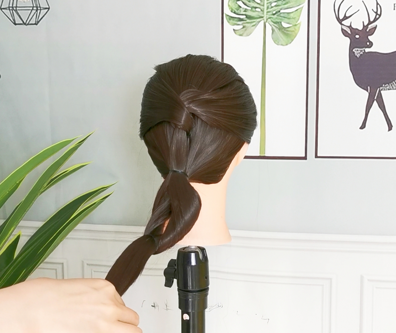 简单编发中短发旗袍,旗袍裙小童编发