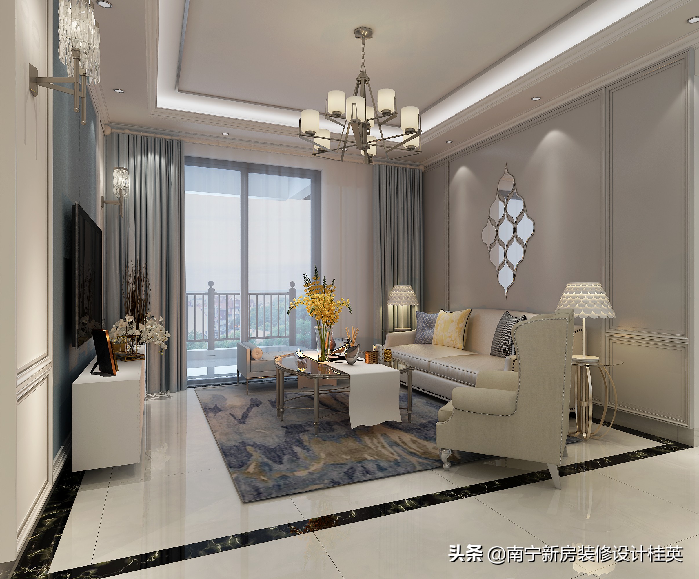 荣和悦澜山户型装修,荣和澜山府127装修效果图