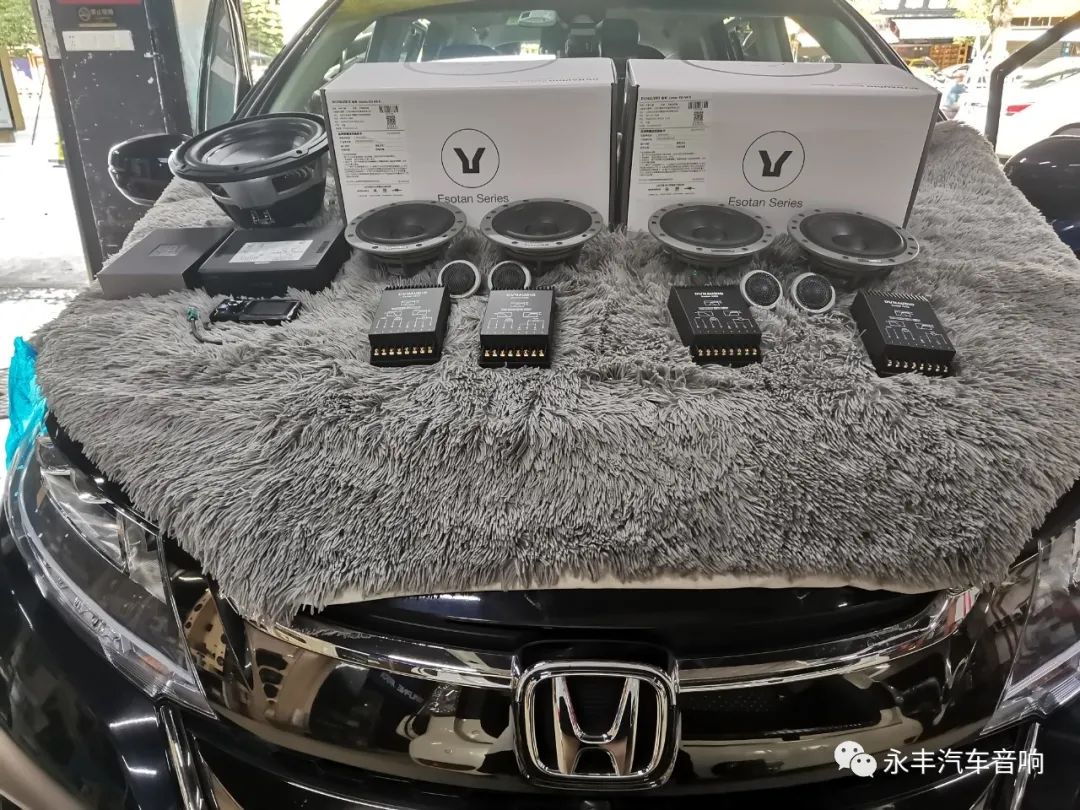 佛山08款本田奥德赛音响升级改装,本田奥德赛海螺音响改装