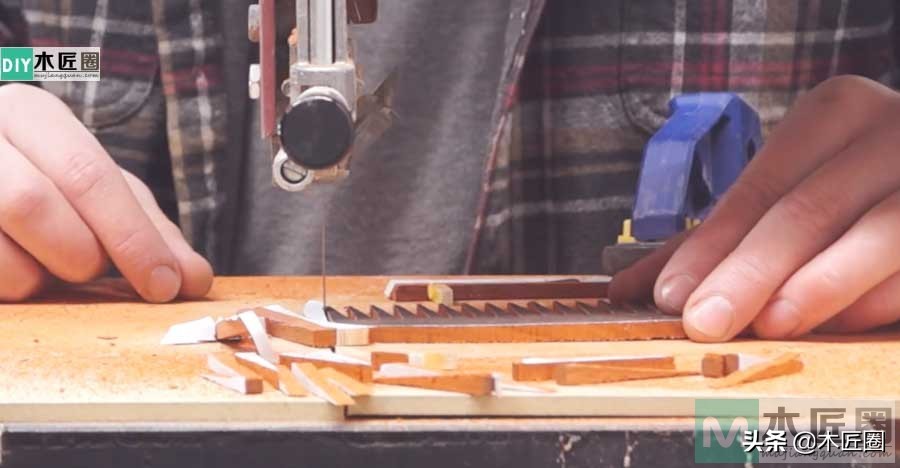木工爱好者制作的产品,手工木梳diy工具
