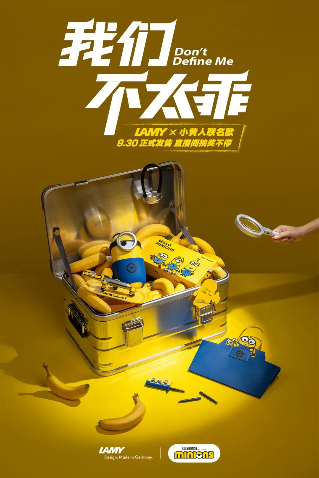 凌美环球影城联名钢笔,环球影城小黄人联名手办