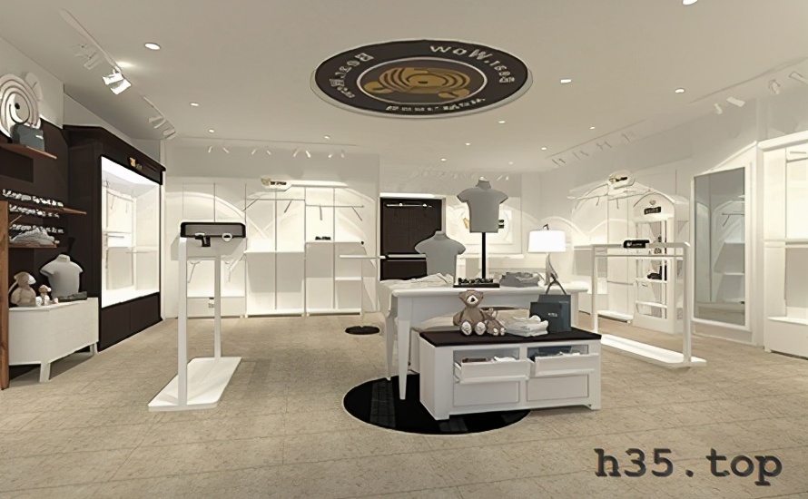 最新童装店双门头装修效果图,童装店怎么装修才有顾客