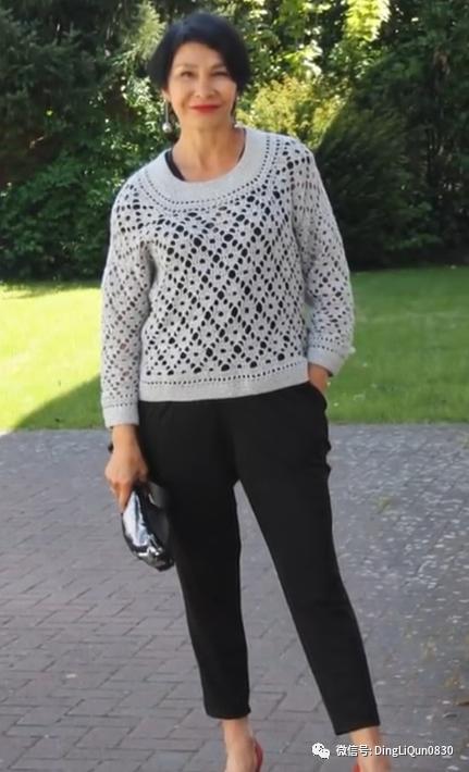 中老年人女冬季针织衫教程,针织中老年女装新款