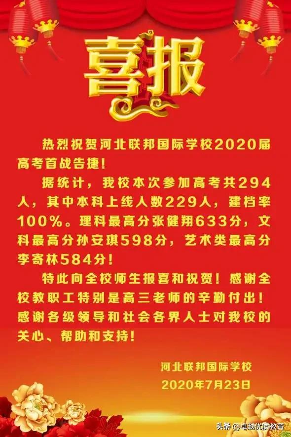 石家庄高中学校成绩排名,石家庄翰林高中成绩