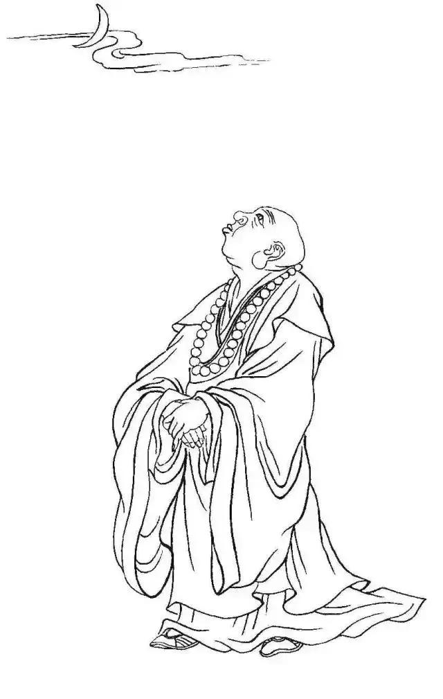 白描佛像线稿图片大全,白描佛像画法图片大全