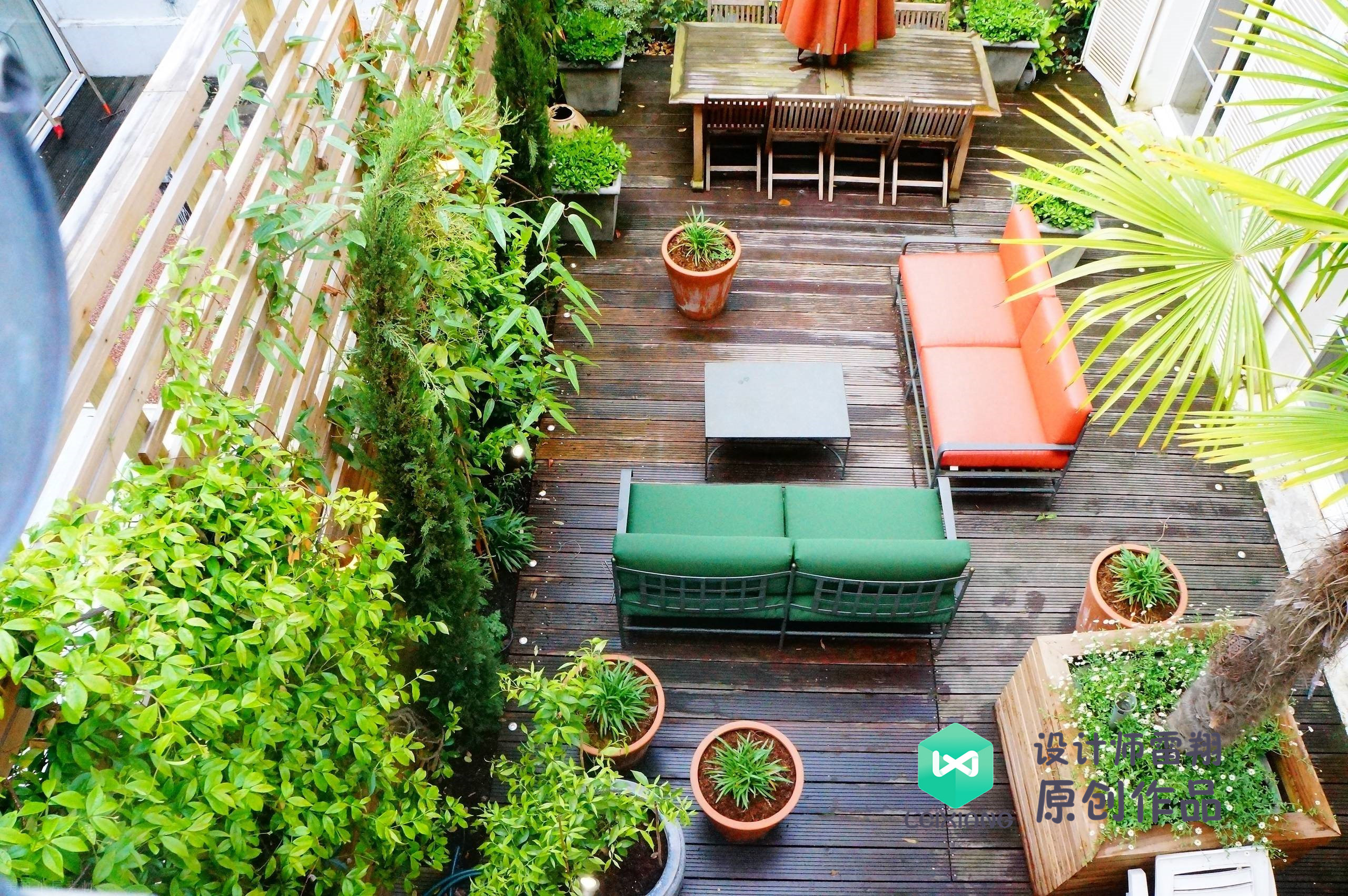 庭院防腐木颜色搭配效果图,庭院怎么铺装防腐木