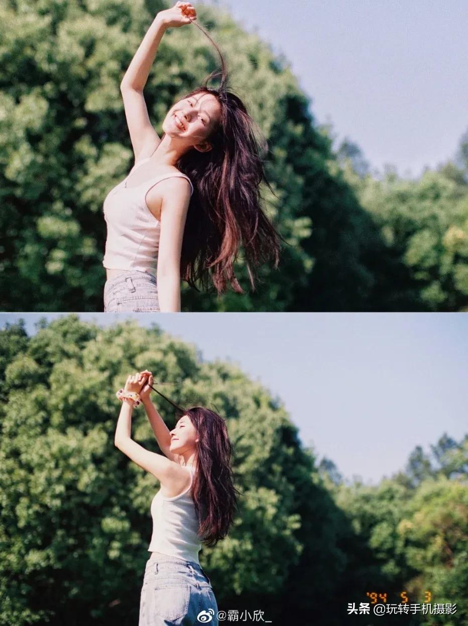 跟着赵露思学发抖音,和赵露思学拍照姿势