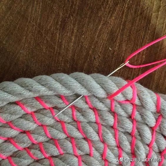 手工用绳子编织篮子简单又好看,怎样手工编篮子