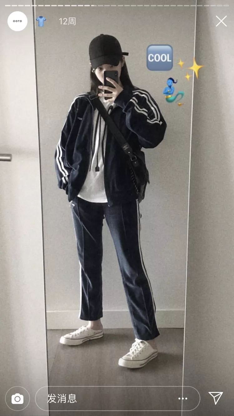 欧阳娜娜穿匡威经典款,匡威高帮帆布鞋欧阳娜娜