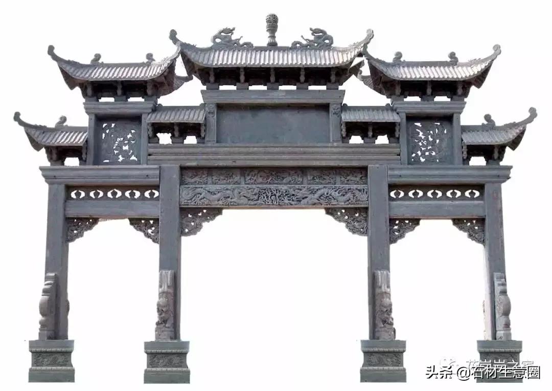 石牌坊石雕图片大全,各样式的石牌坊