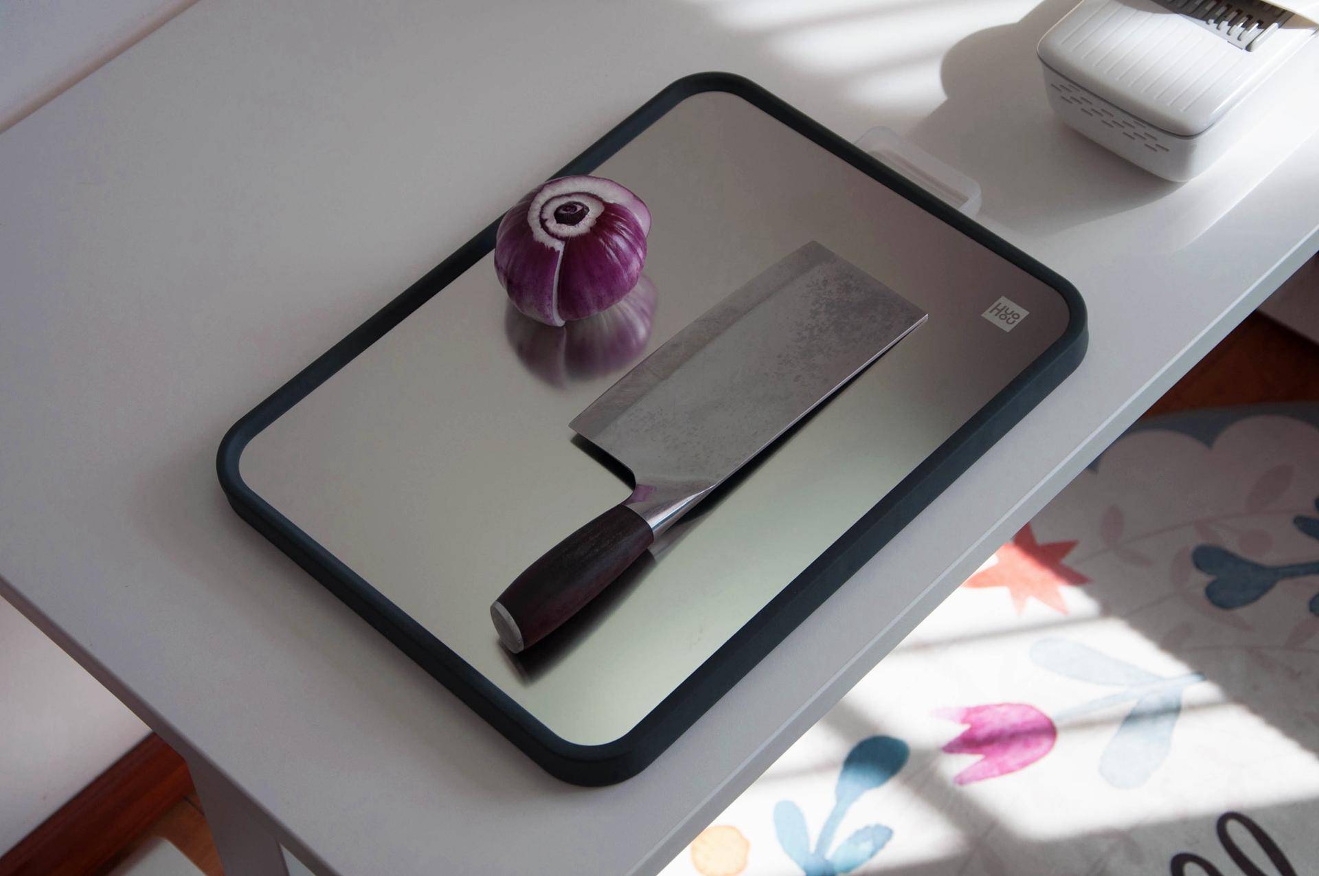 多功能切菜器厨房必备好物推荐,多功能不锈钢双面切菜板