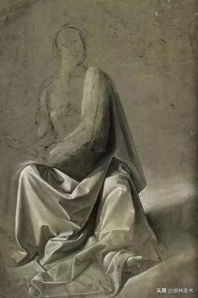 素描简单的衬布褶,素描衬布非常暗