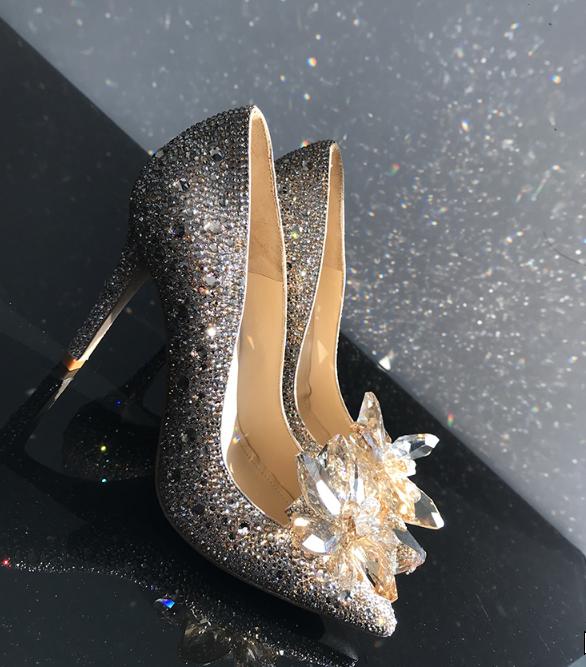 婚鞋施华洛世奇水晶,施华洛世奇鞋子