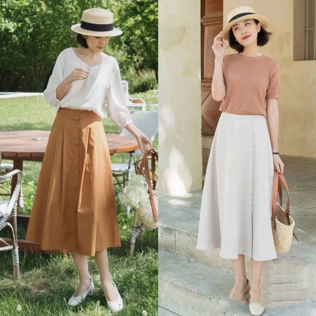 腿粗屁股大半身裙小个子150秋季,150矮个子格子半身裙搭黑色呢子