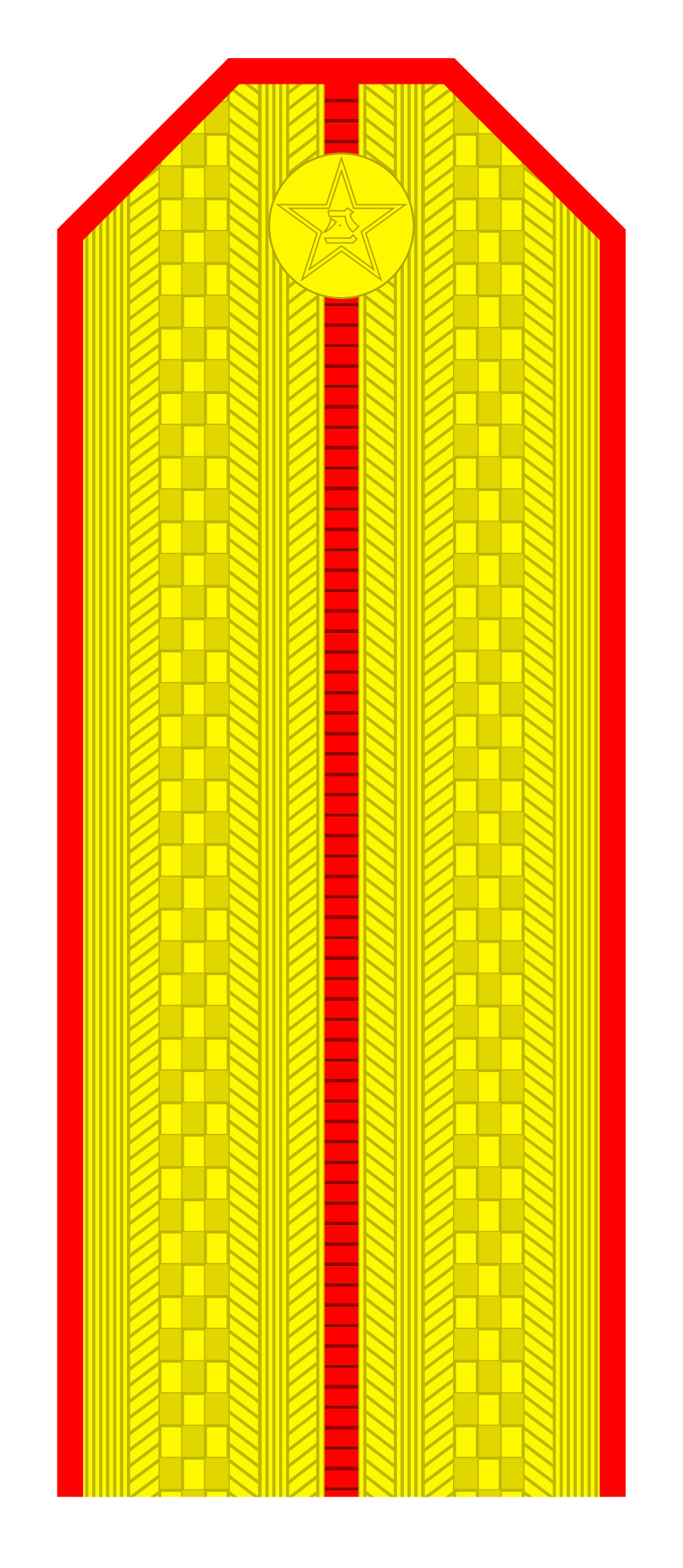 50年代解放军军衔肩章图解,55式上将军衔肩章
