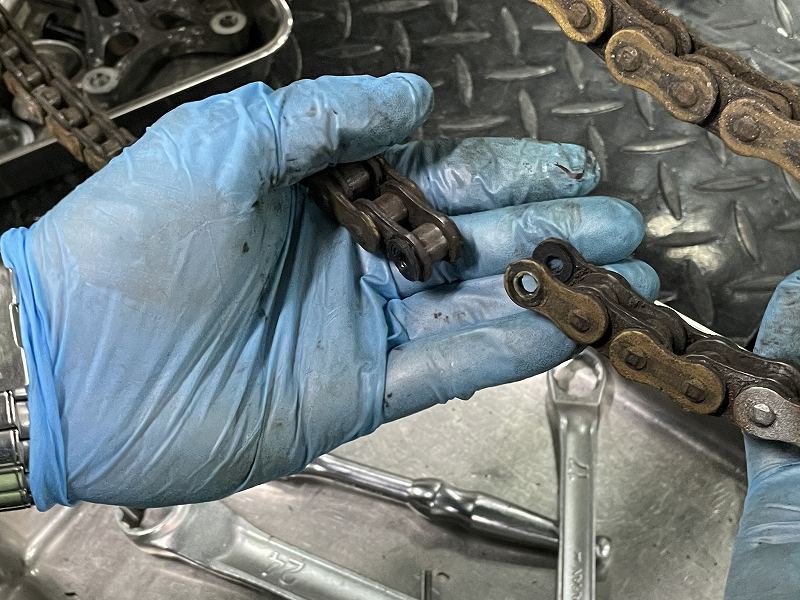 摩托车前链条改16齿,摩托车换牙盘链条教程